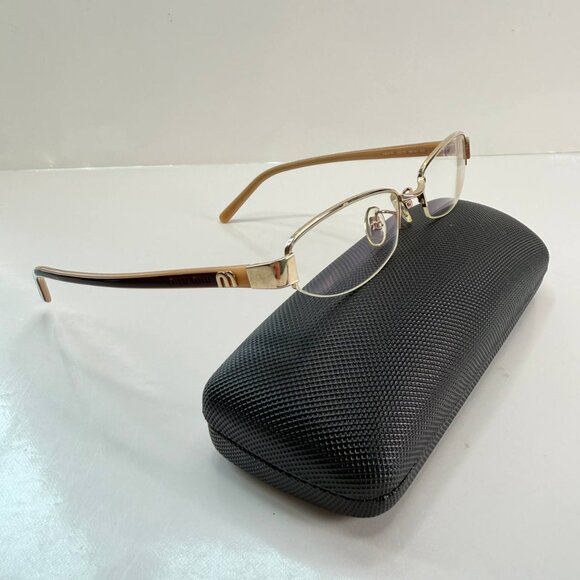 Miu Miu Accessories - Miu Miu VMU71D Titanium Eyeglasses – Elegant Gold / Beige